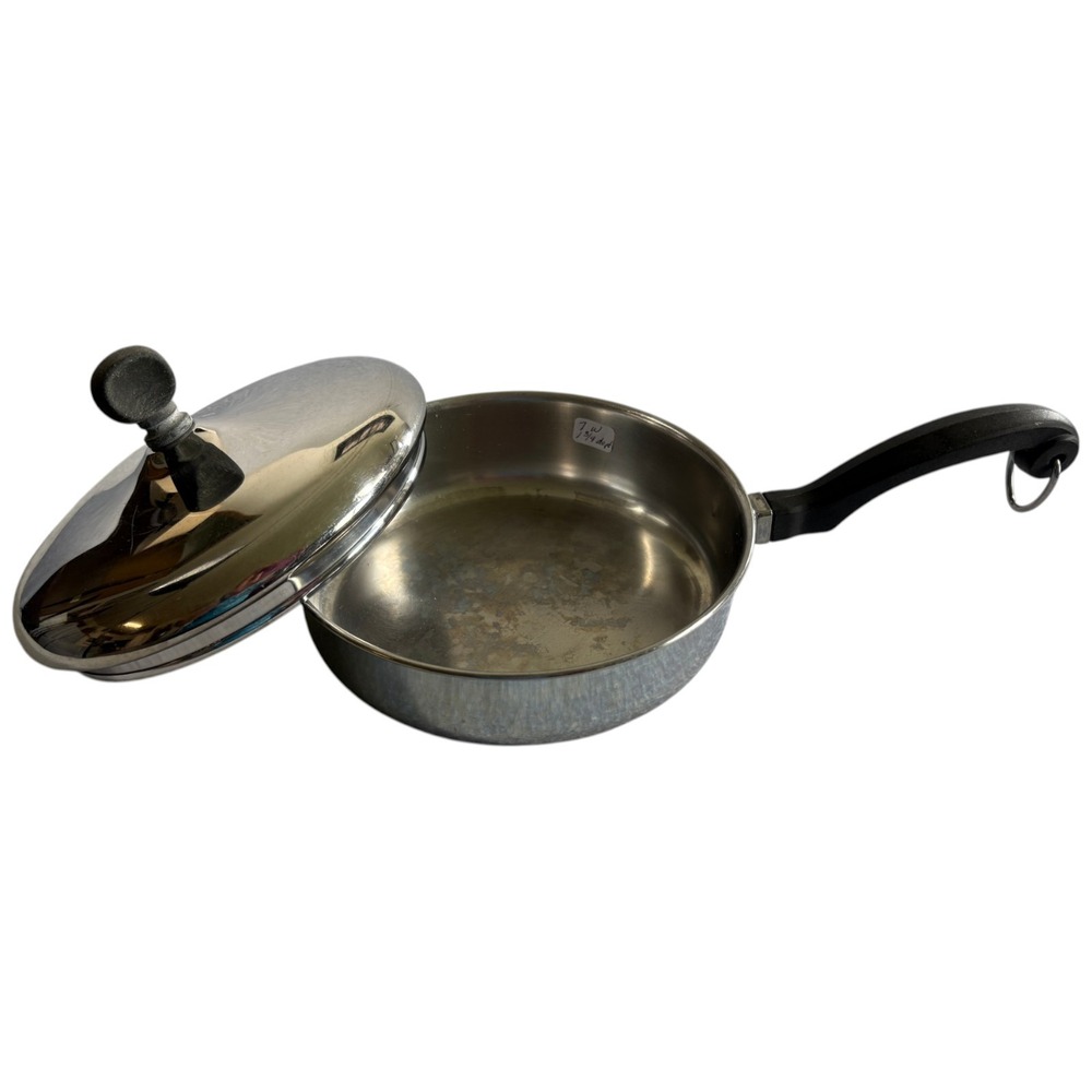 Vintage Farberware Aluminum Clad 1.5 Qt Skillet Fry Pan with Lid 7 Inch Cookware